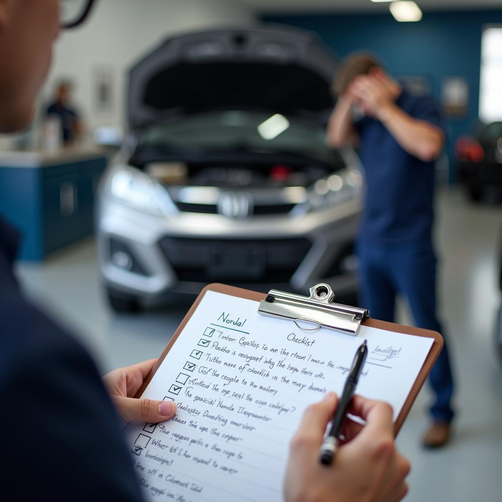 Honda Car Service Checklist