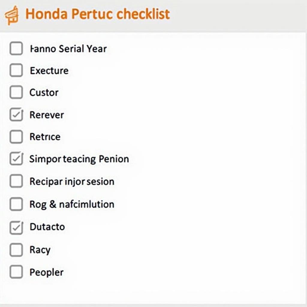 Honda Car Service Checklist India