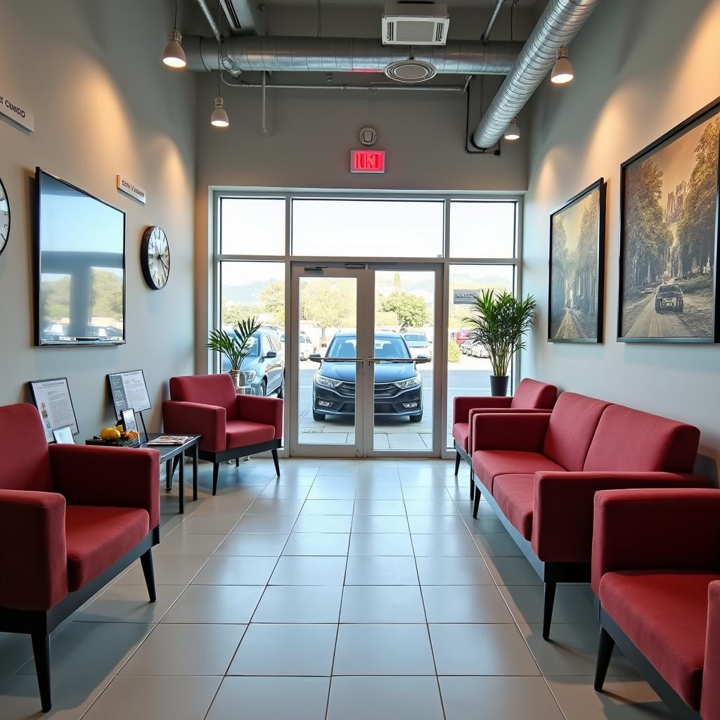 Comfortable Customer Waiting Area in a Dehradun Honda Service Centre