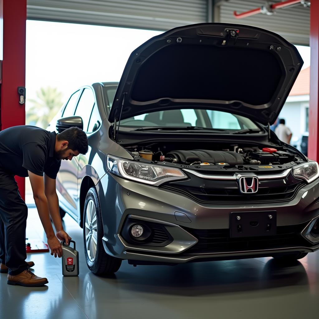 Routine Maintenance at a Honda Car Service Center in Dwarka