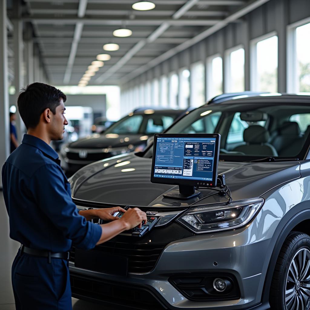 Modern Diagnostic Equipment Used for Honda Car Service in Kolkata