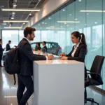 Customer Service Desk at a Honda Car Service Centre in Greater Noida