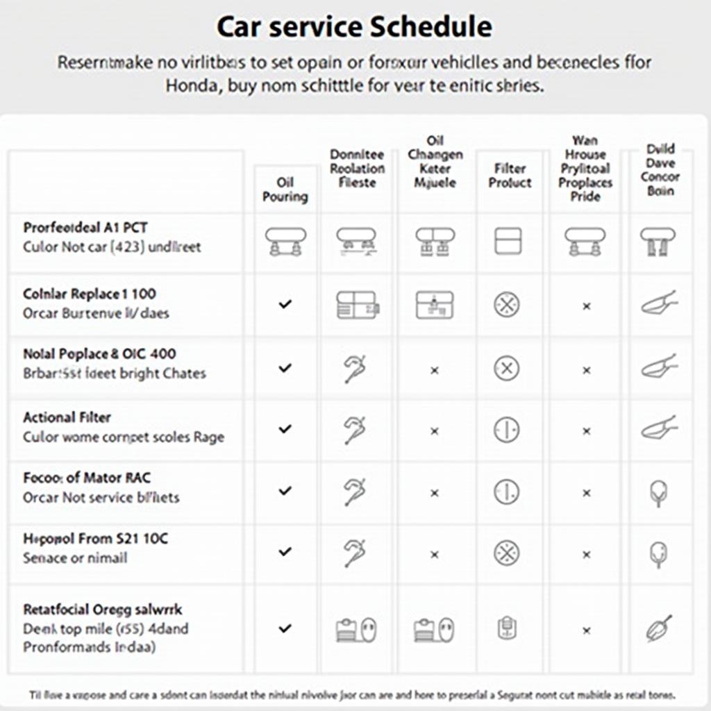 Honda Car Service Schedule