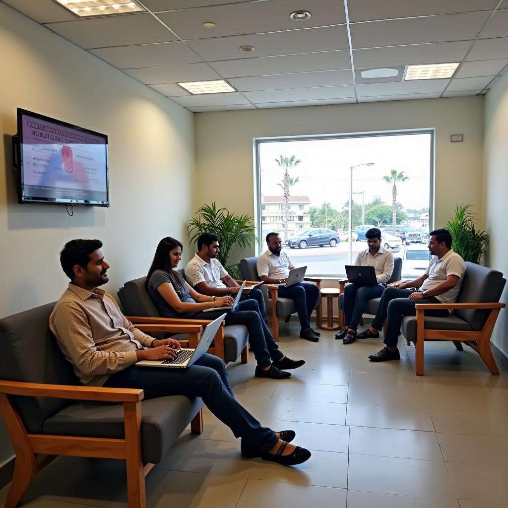 Comfortable Waiting Area at Honda Service