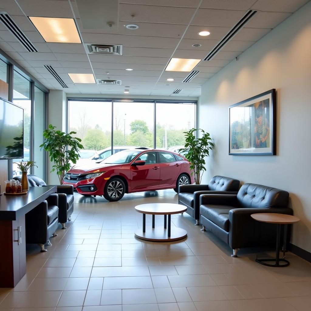 Comfortable Waiting Area at Honda Service Centre