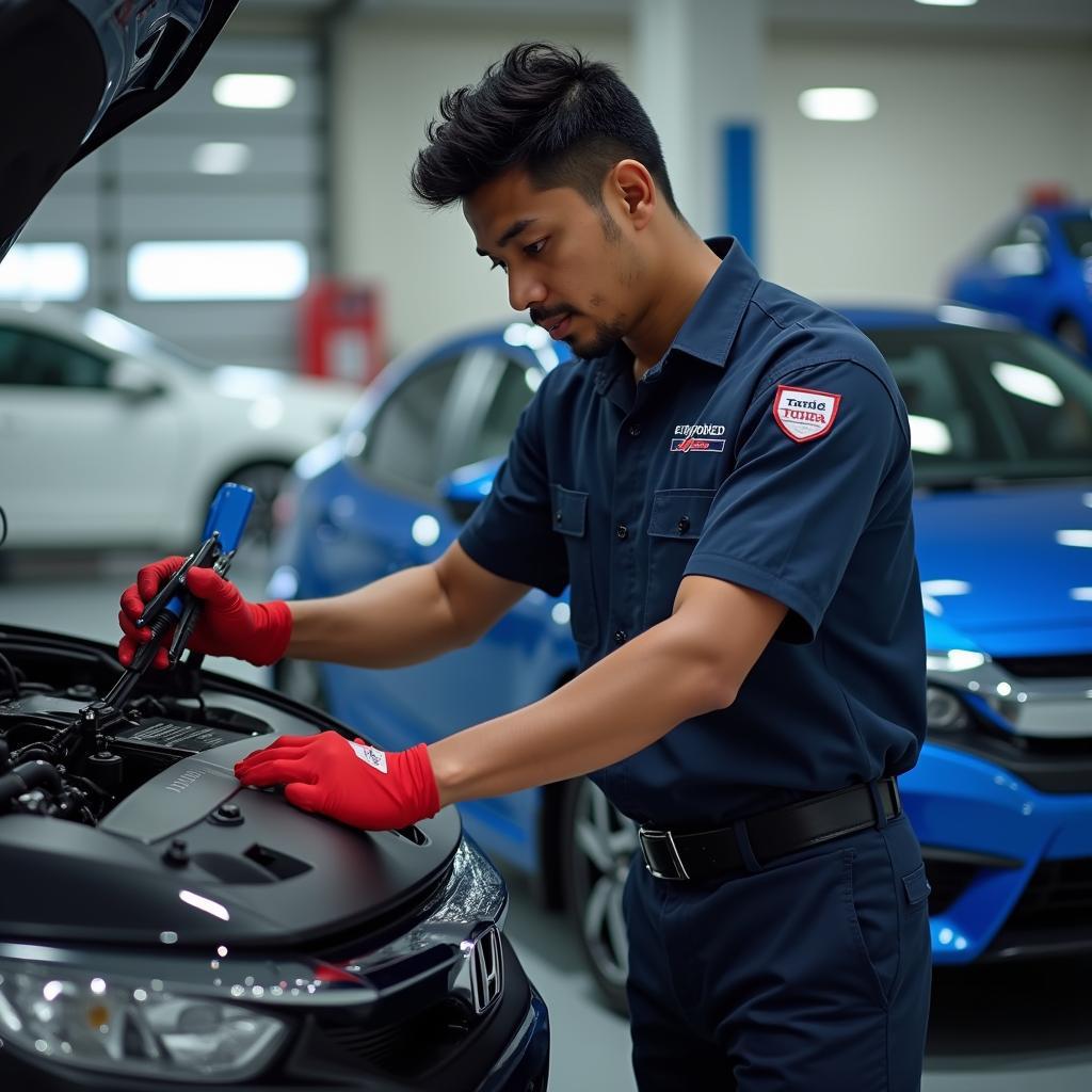 Honda Certified Technician Working in Kalyan Service Center