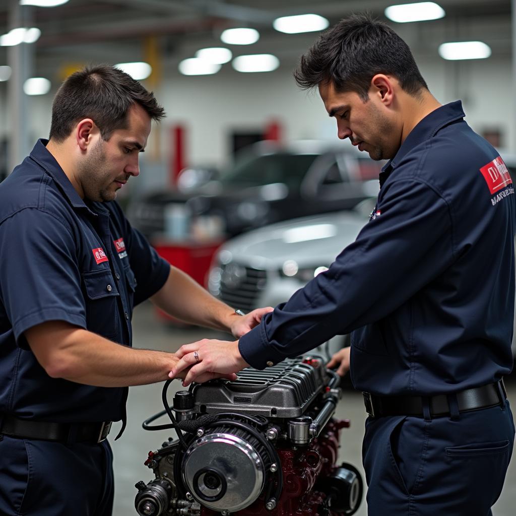 Honda Certified Technicians working on a car