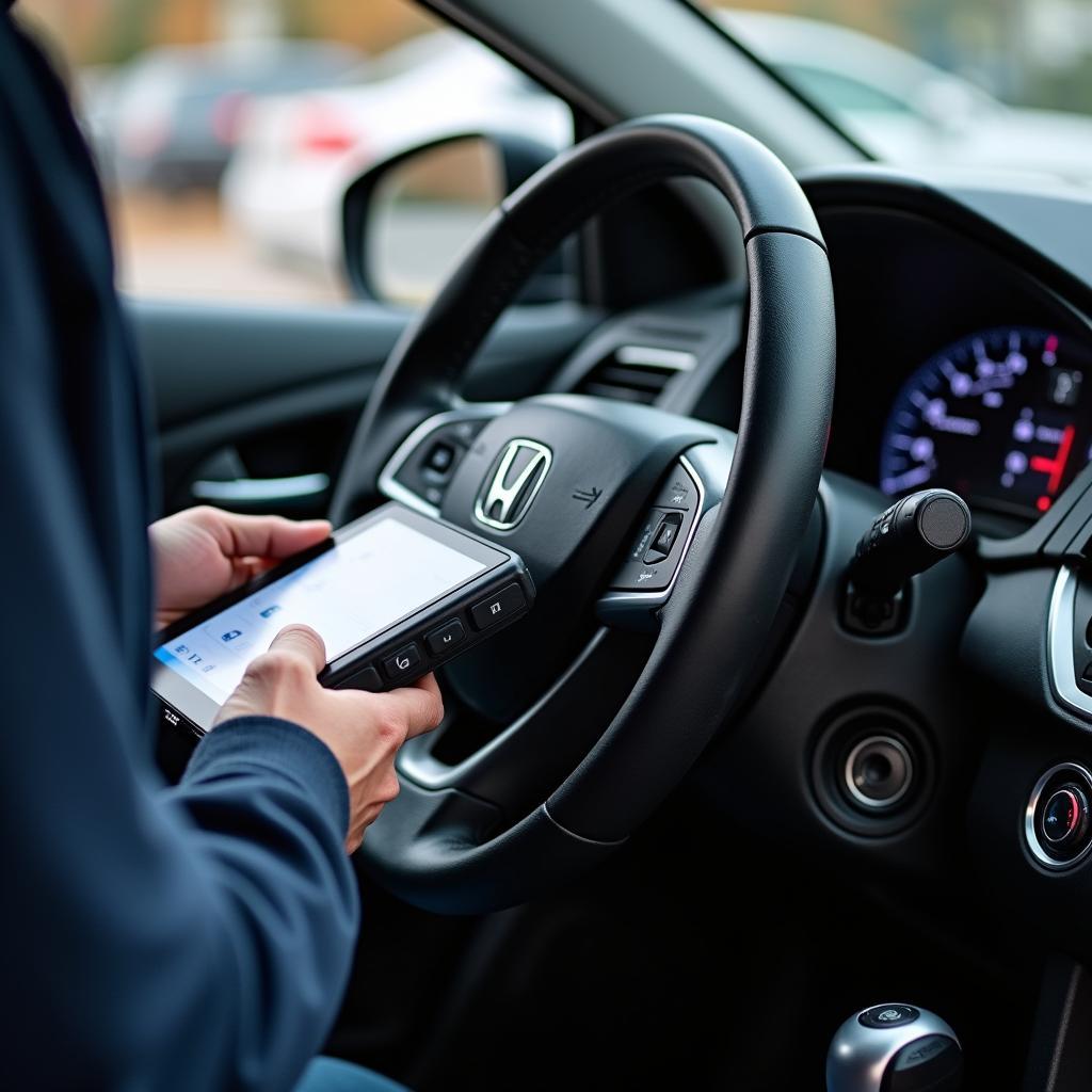 Diagnostic testing on a Honda City