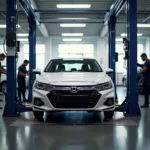 Honda City undergoing service in Bangalore