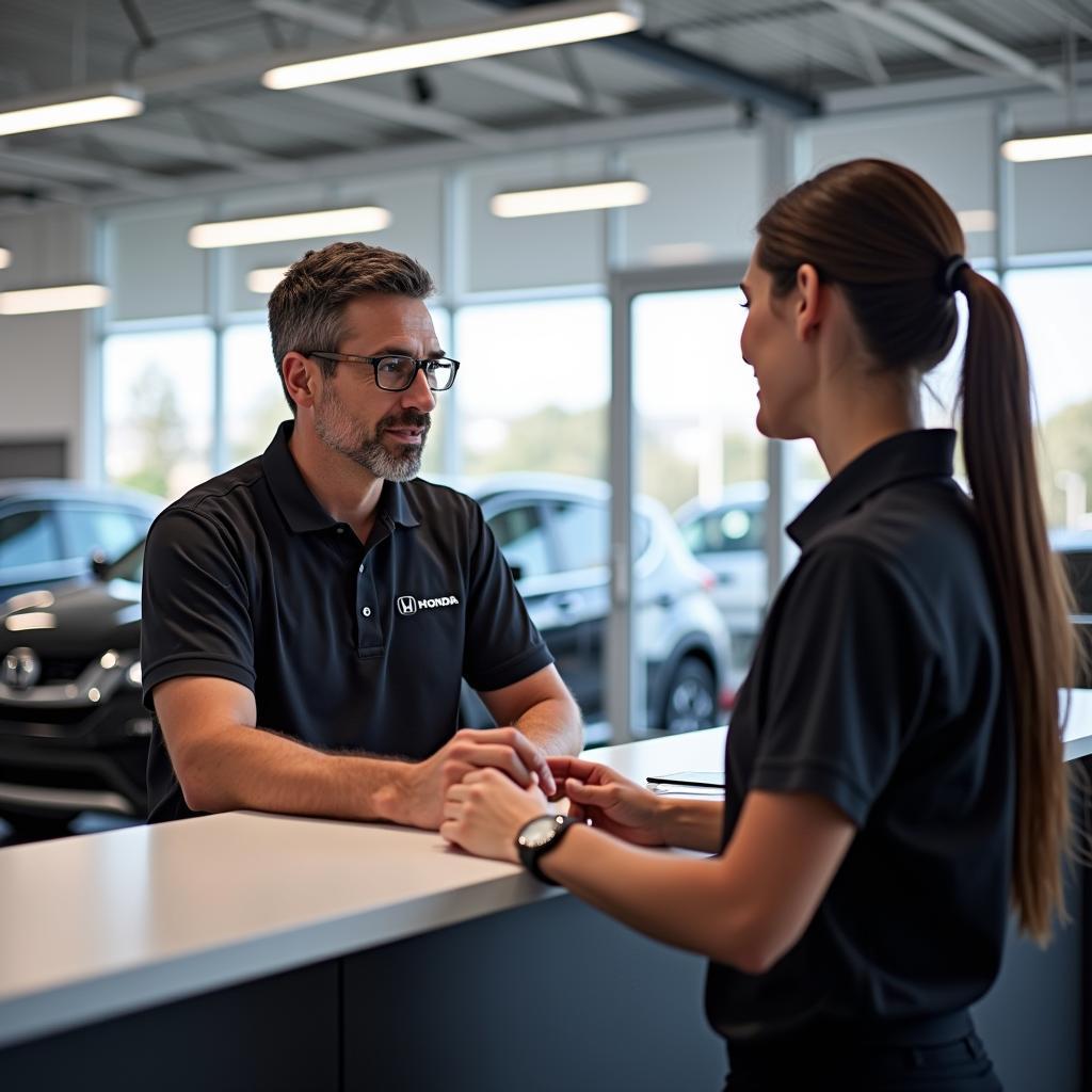 Honda Dealership Service Manager at Work