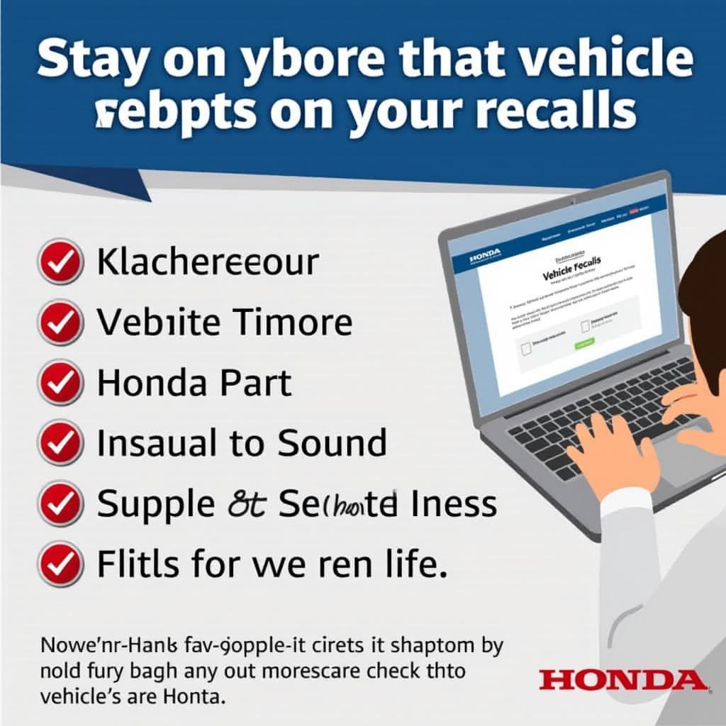 Honda Owner Checking Recall Information Online