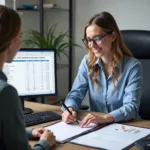 Honda Service Advisor Discussing Estimate with Customer