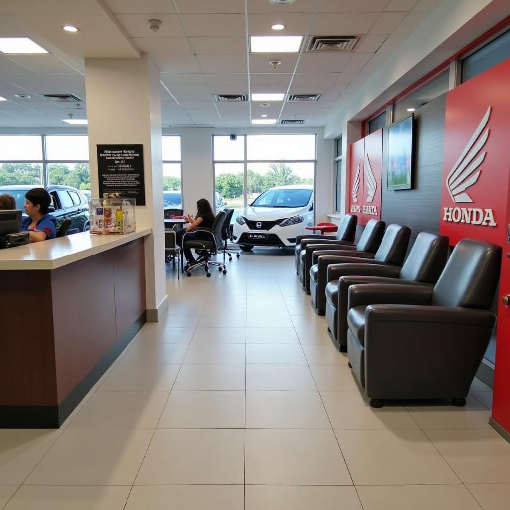 Comfortable Customer Waiting Area at Honda Service Center Bathinda