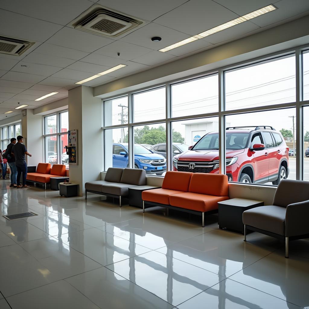 Comfortable Waiting Area at a Honda Service Center in Coimbatore