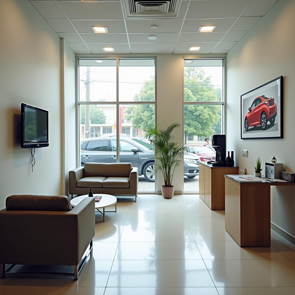 Comfortable Customer Waiting Area at Honda Service Center in Gurgaon