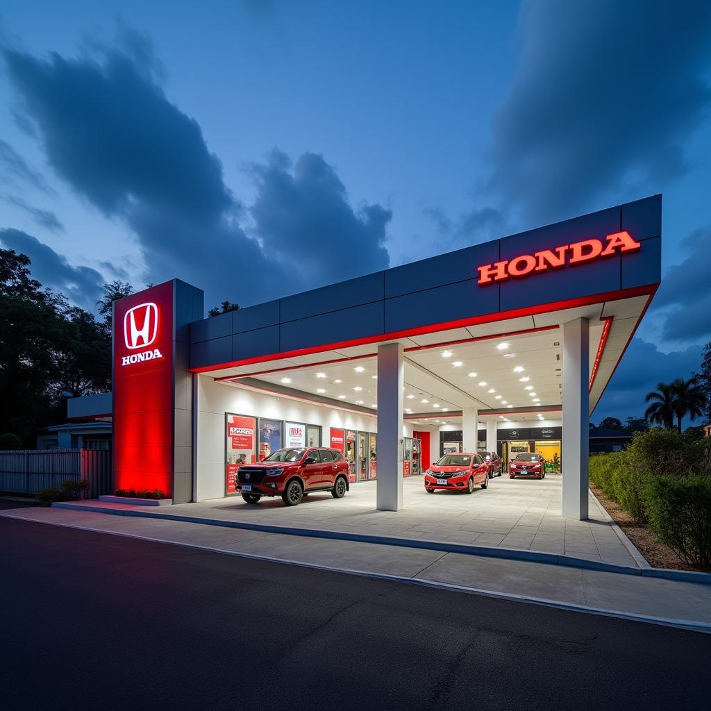 Modern Honda Service Center Exterior in Palakkad