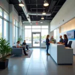 Modern Honda service center reception area