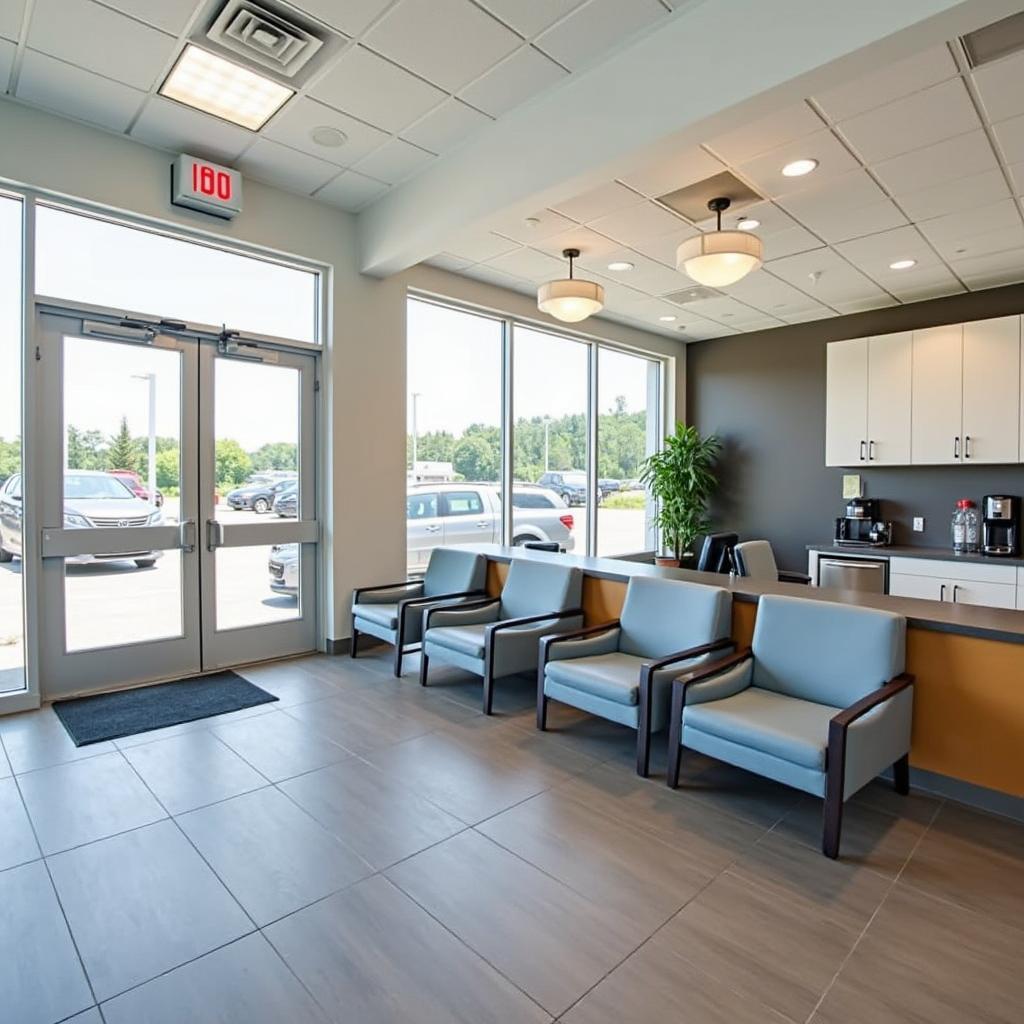 Comfortable Waiting Area at a Honda Service Center