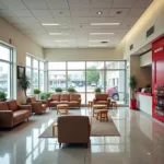 Comfortable Waiting Area in Honda Service Center Andhra Pradesh