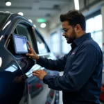 Modern Diagnostic Tools at a Honda Service Centre in Chennai