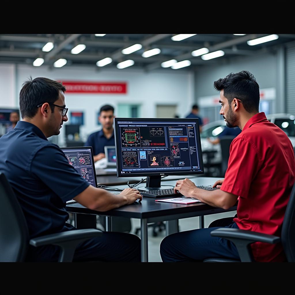 Modern Diagnostic Equipment at a Honda Service Centre in Jamshedpur