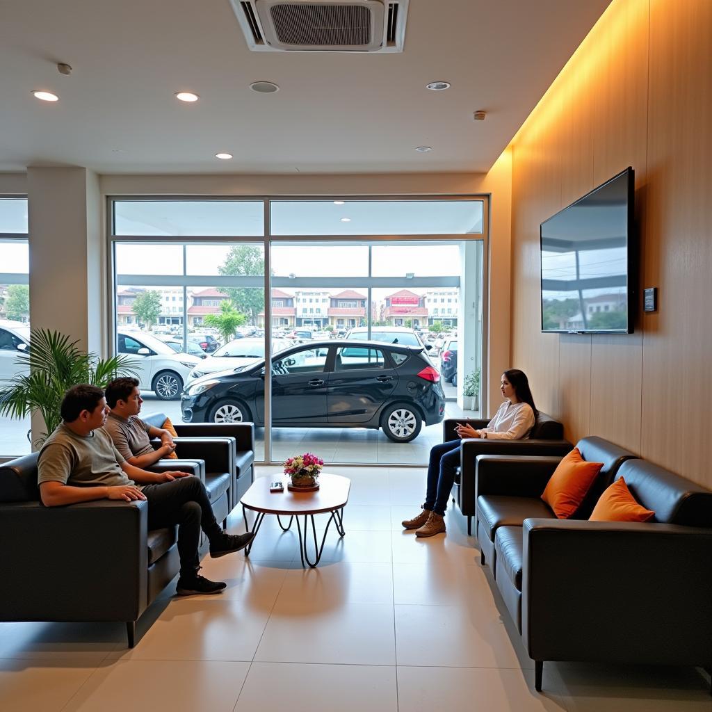 Comfortable Customer Waiting Area in Honda Service Centre Kota