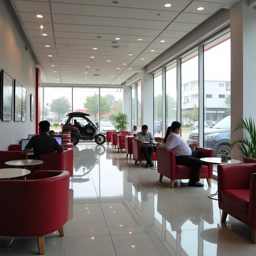 Comfortable Customer Lounge at a Honda Service Centre in Trichy