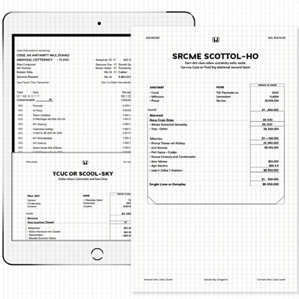 Example of Honda Service Records