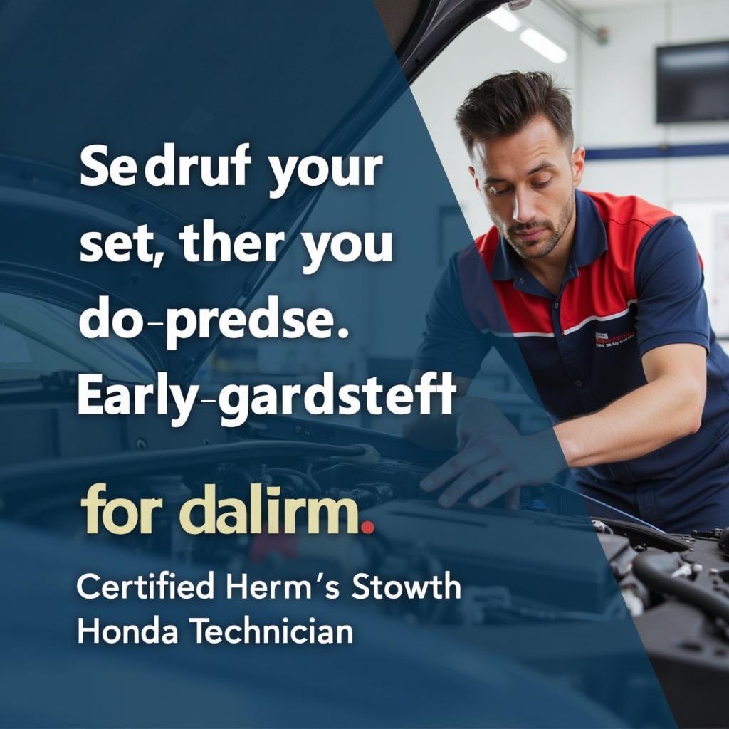 Honda Service Technician Working on a Car