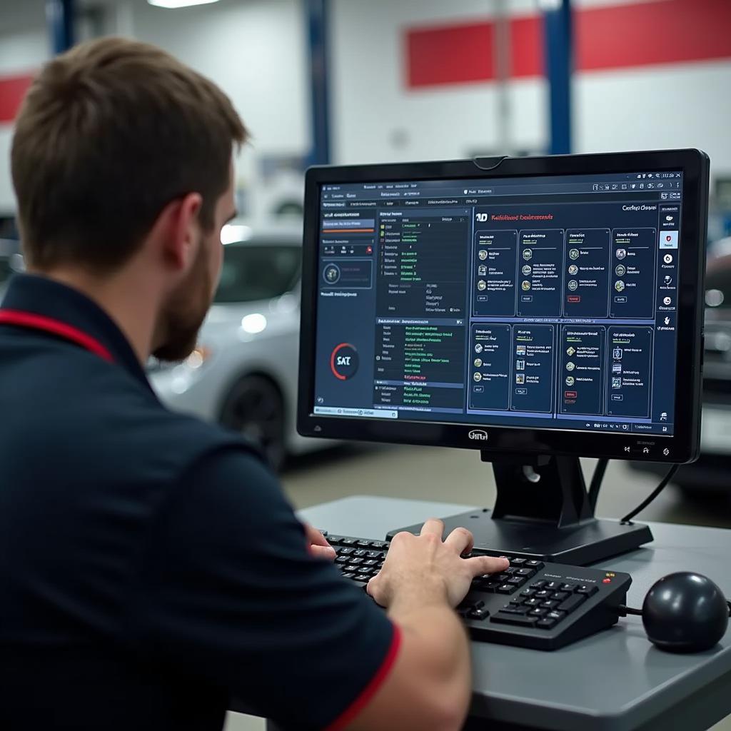 Honda Technician Performing Diagnostics