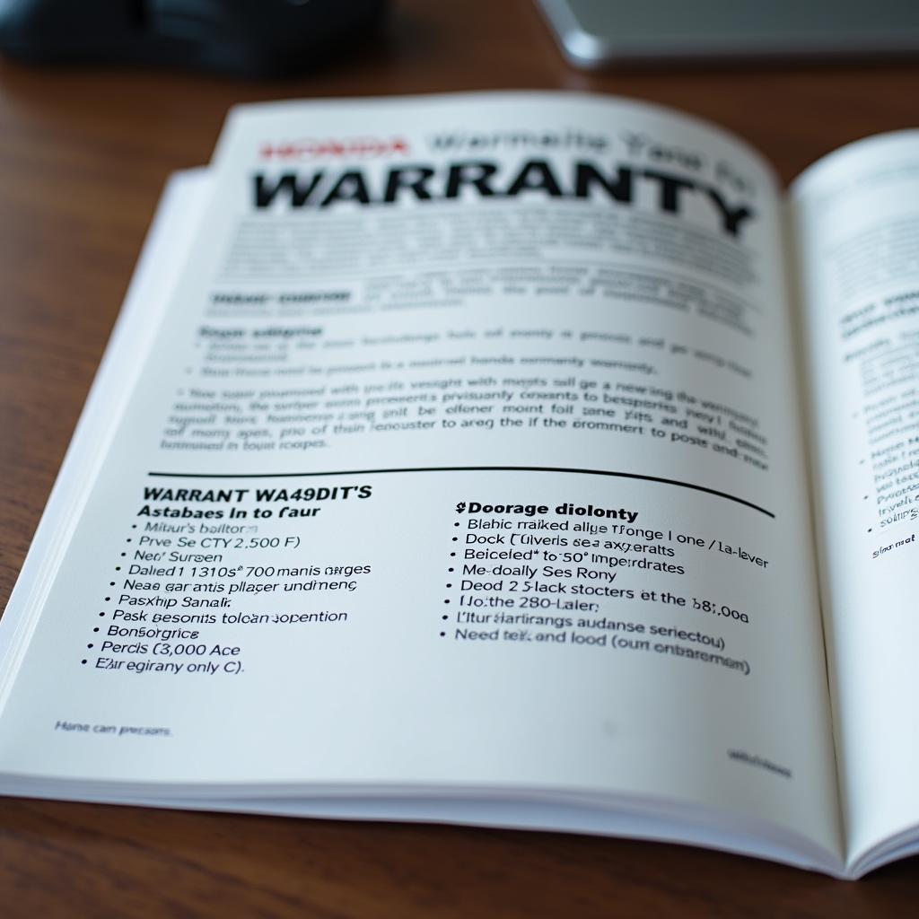 Honda Warranty Booklet