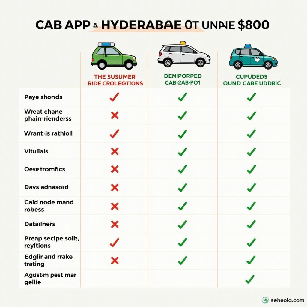 Hyderabad Car Cab App Comparison