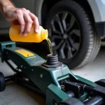 Replacing Hydraulic Fluid in Car Jack