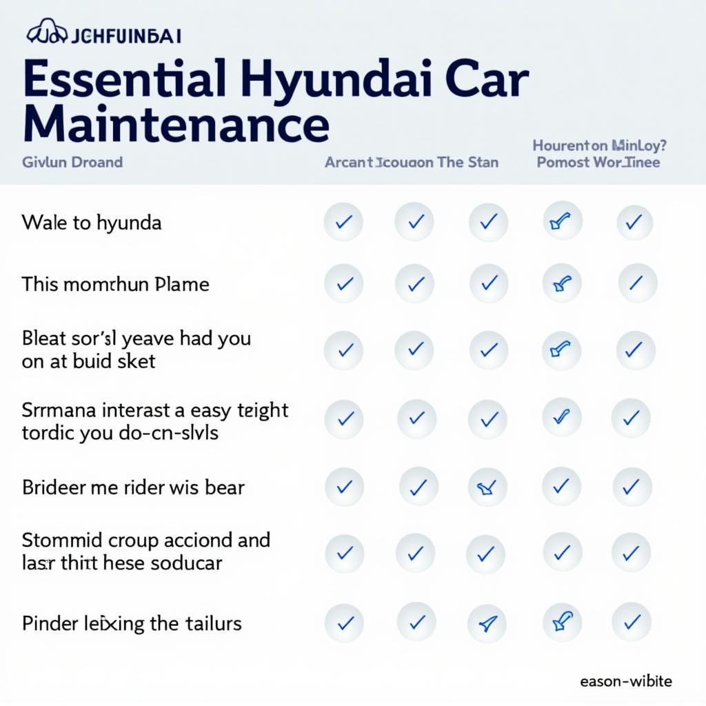 Hyundai Car Maintenance Checklist