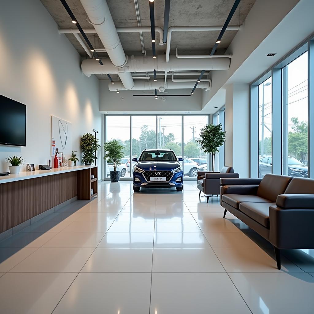 Comfortable Waiting Area in Hyundai Service Center