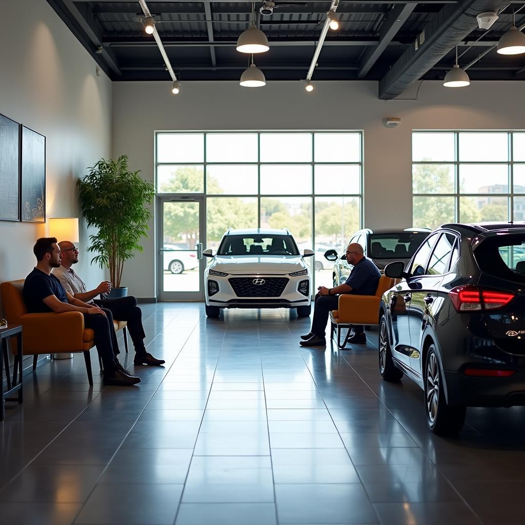 Modern Hyundai Car Service Center Waiting Area