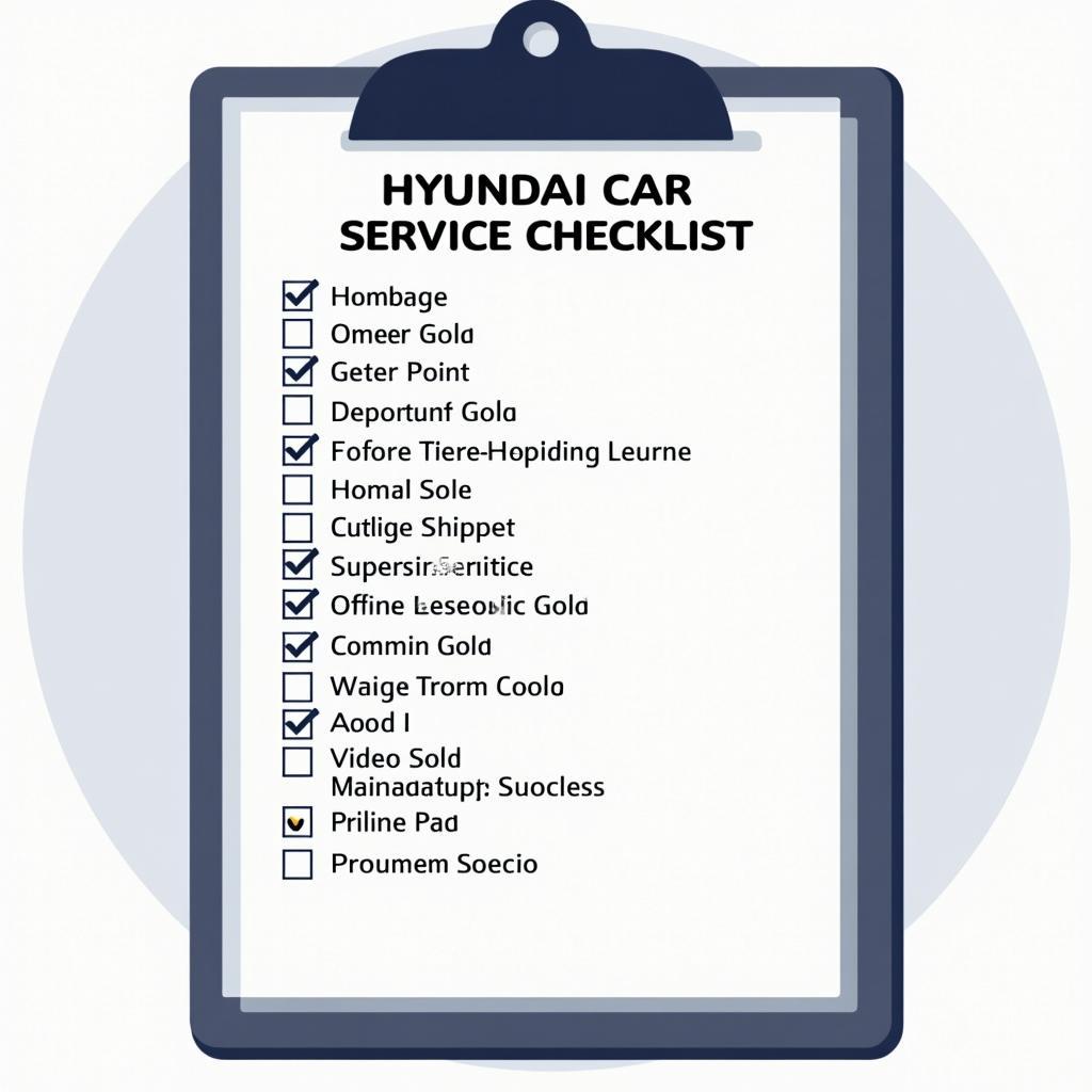 Hyundai Car Service Checklist