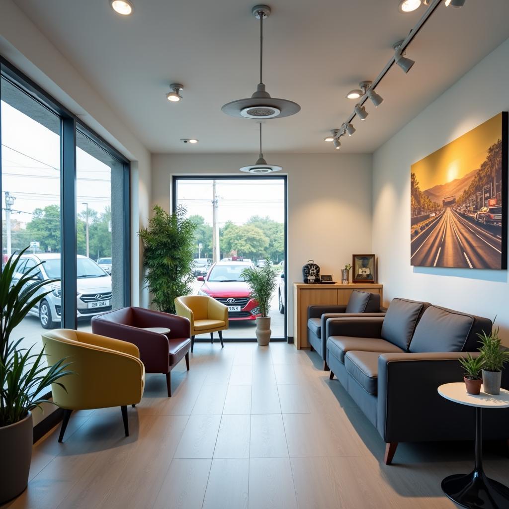 Customer Waiting Area in a Hyundai Car Service Center in Mumbai