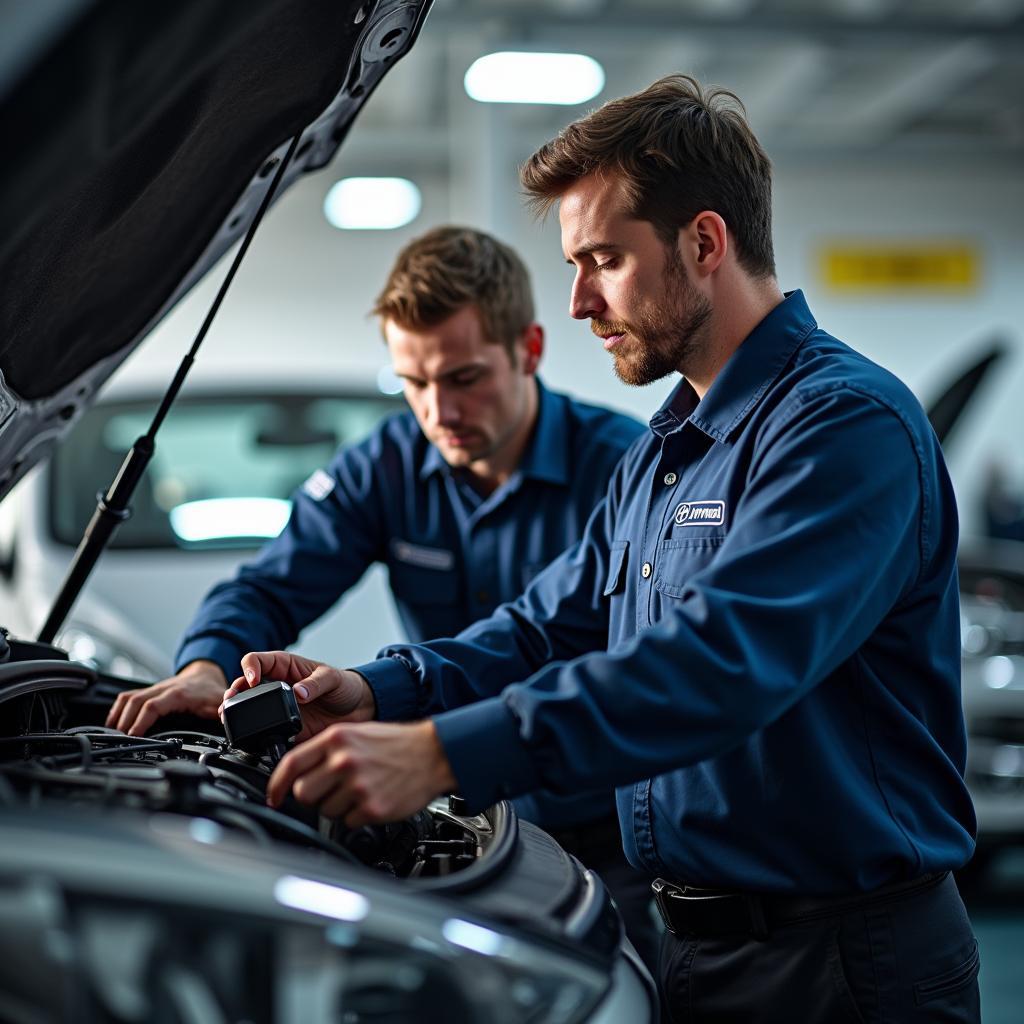 Hyundai Certified Technicians Working