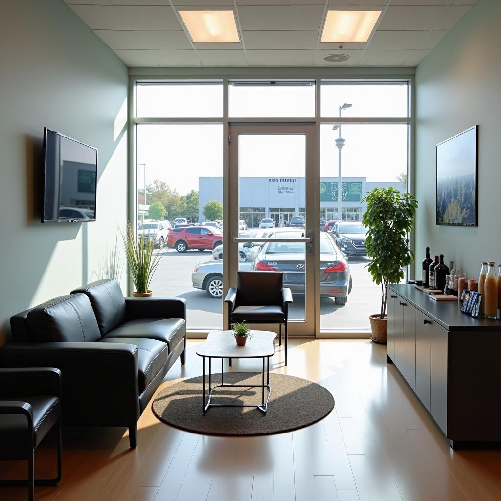 Comfortable Customer Lounge in a Hyundai Service Center