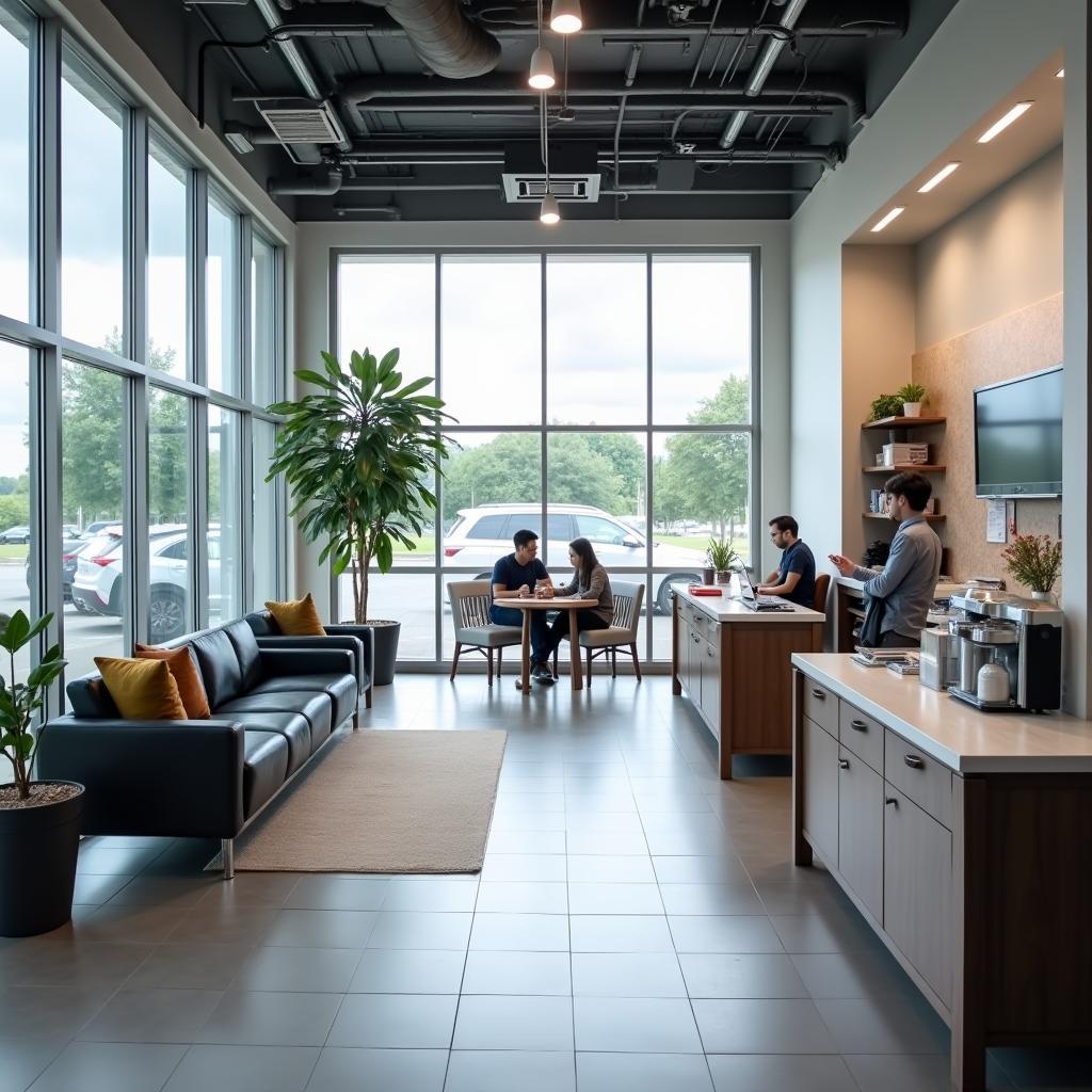 Comfortable Customer Waiting Area at a Vadodara Hyundai Dealership