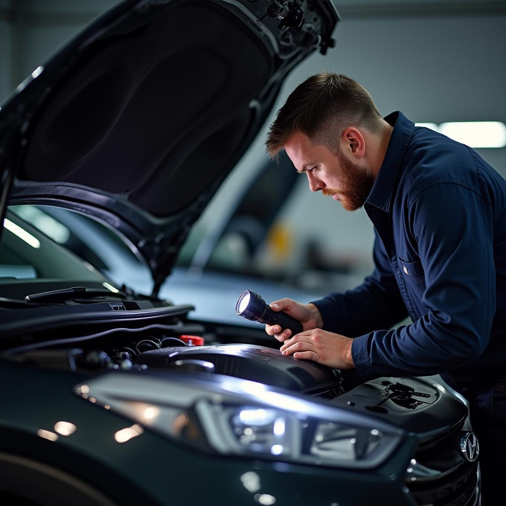 Hyundai Engine Compartment Inspection