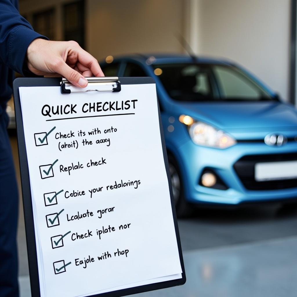 Hyundai i10 service checklist Chennai