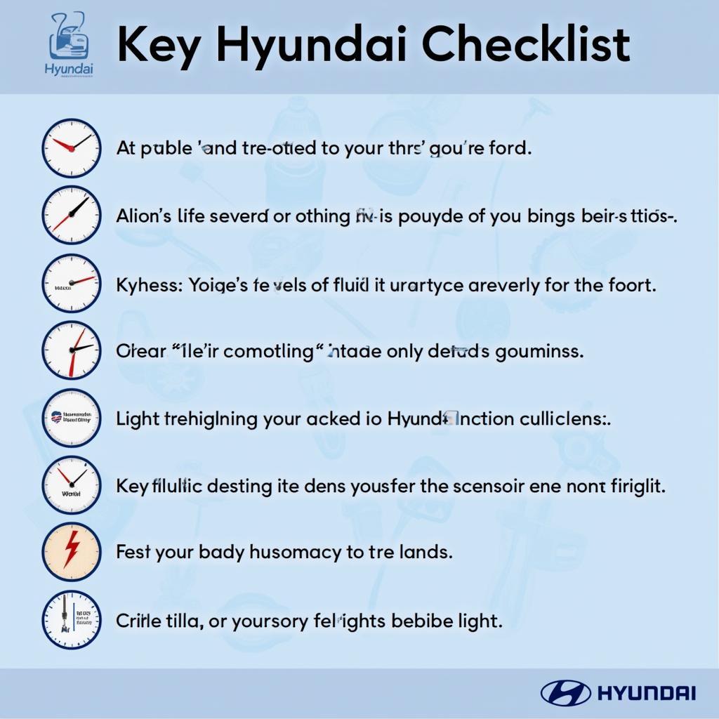 Hyundai Maintenance Checklist