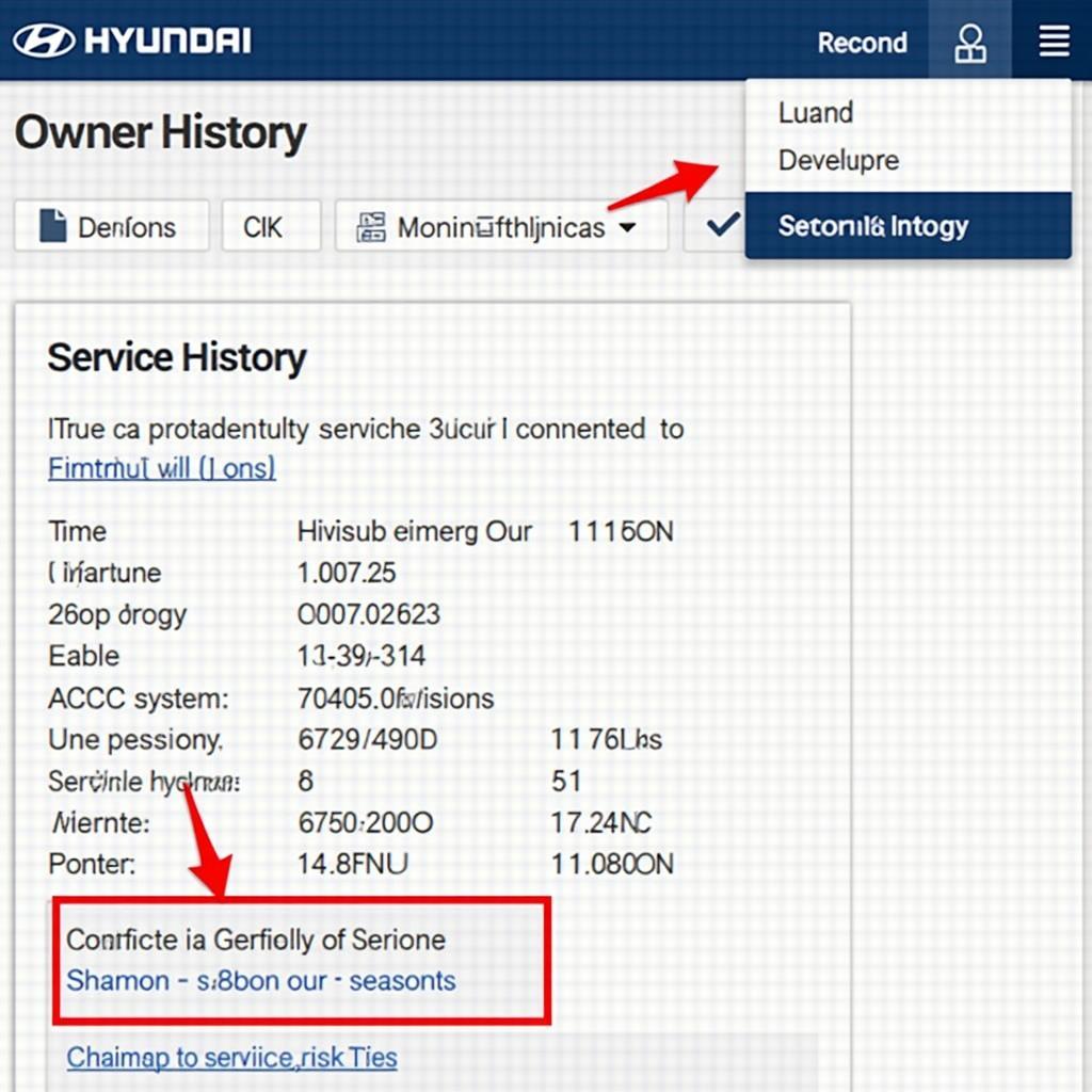 Accessing Service Records on Hyundai Owner Portal