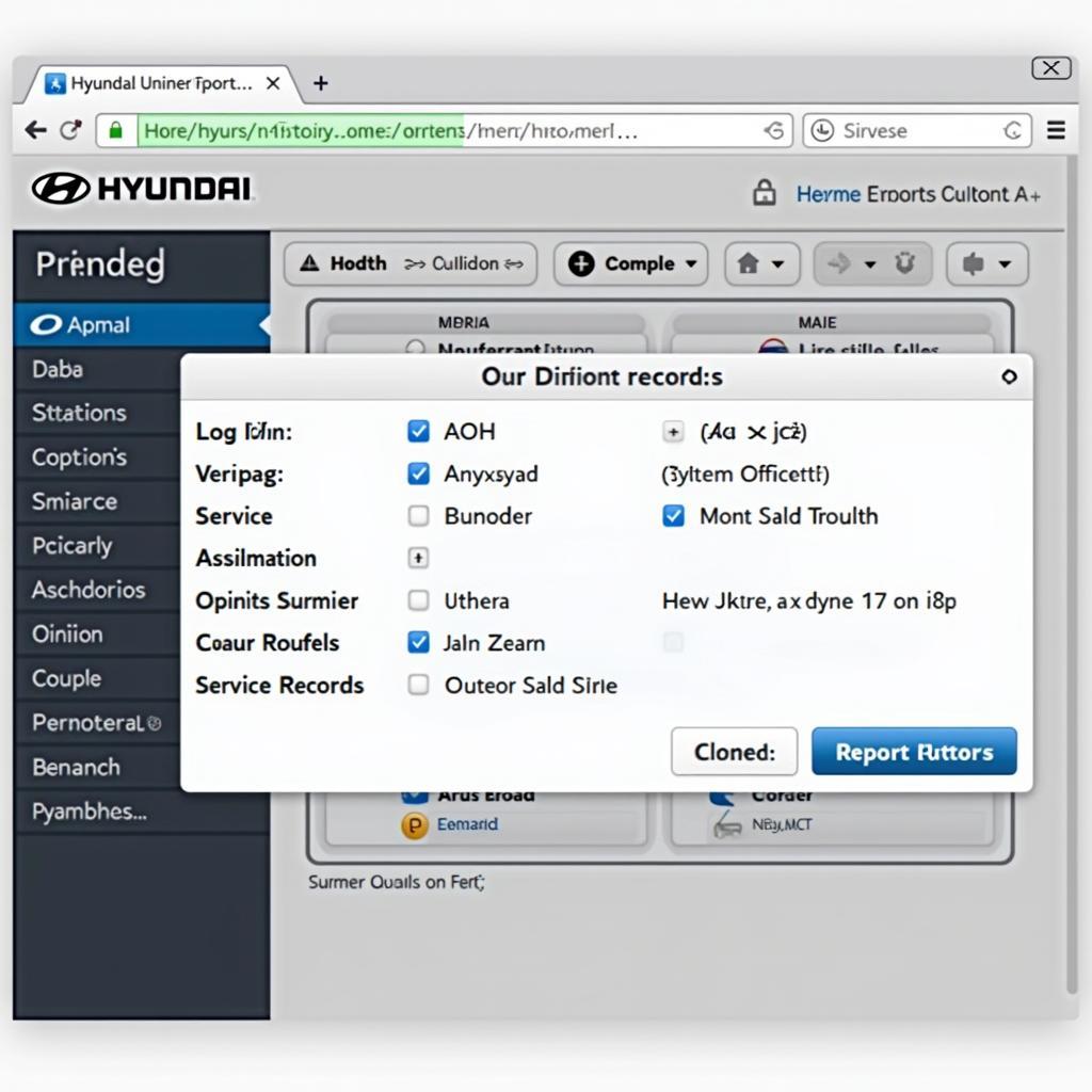 Hyundai Owner Portal Screenshot