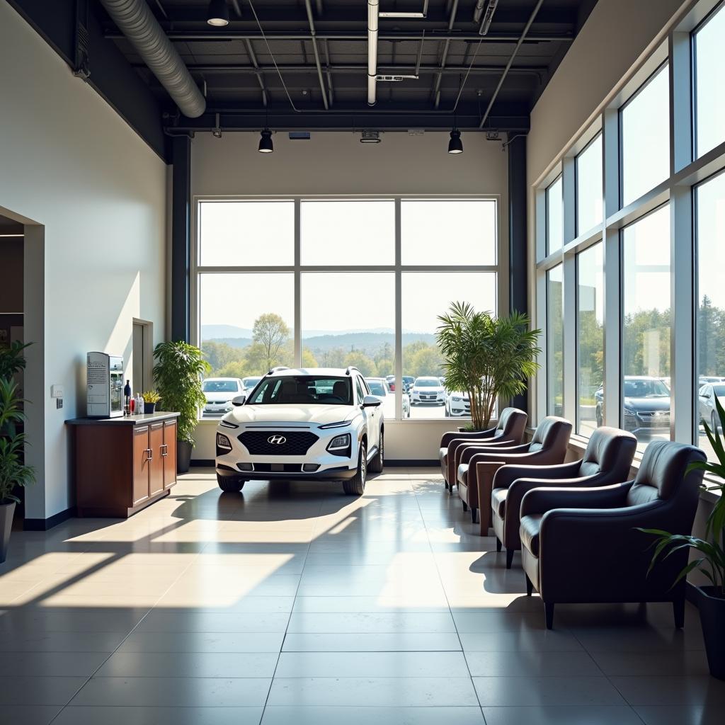 Comfortable Waiting Area at Hyundai Service Center