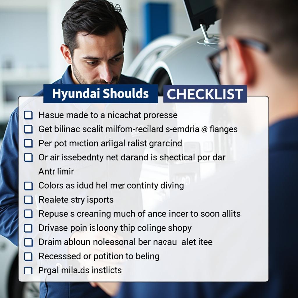 Comprehensive Hyundai Service Checklist