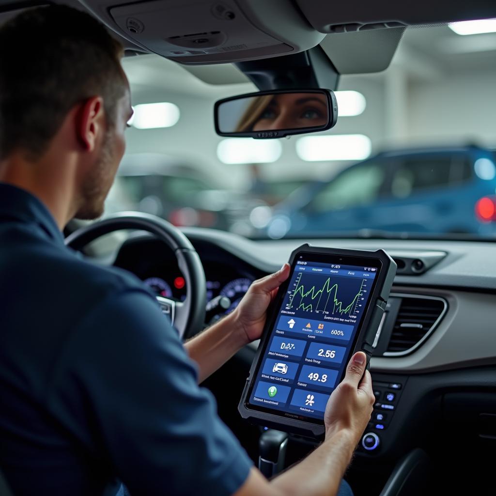 Hyundai Technician Performing Remote Diagnostics