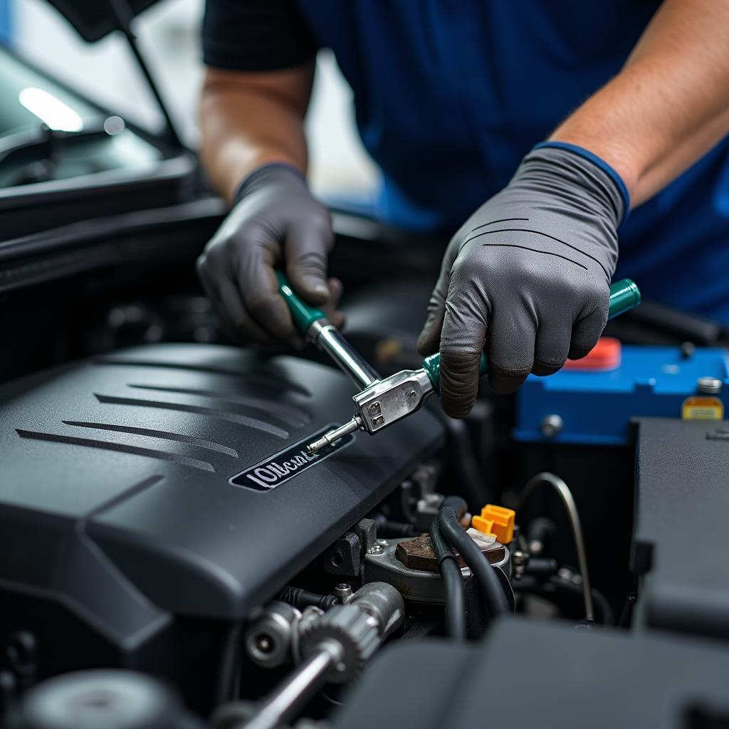 Hyundai Technician Working